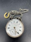 J G Graves of Sheffield The 'Express' English Lever hallmarked silver open faced pocket watch with