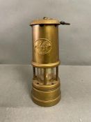 A Brass miners lamp, Welsh.