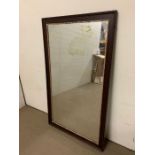 A mahogany frame large wall mirror (160cm x 93cm)