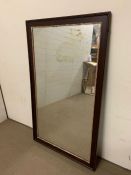 A mahogany frame large wall mirror (160cm x 93cm)