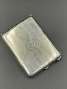 A Hallmarked silver match book holder, by Henry Matthews, Birmingham 1921