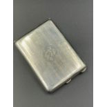 A Hallmarked silver match book holder, by Henry Matthews, Birmingham 1921