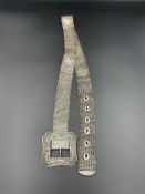 A Chinese silver belt