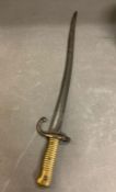 A French chassepot model 1866 Yataghan sword bayonet