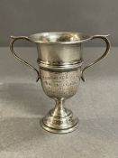 A small hallmarked silver cup