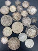 A selection of Canadian coins, various years and denominations.