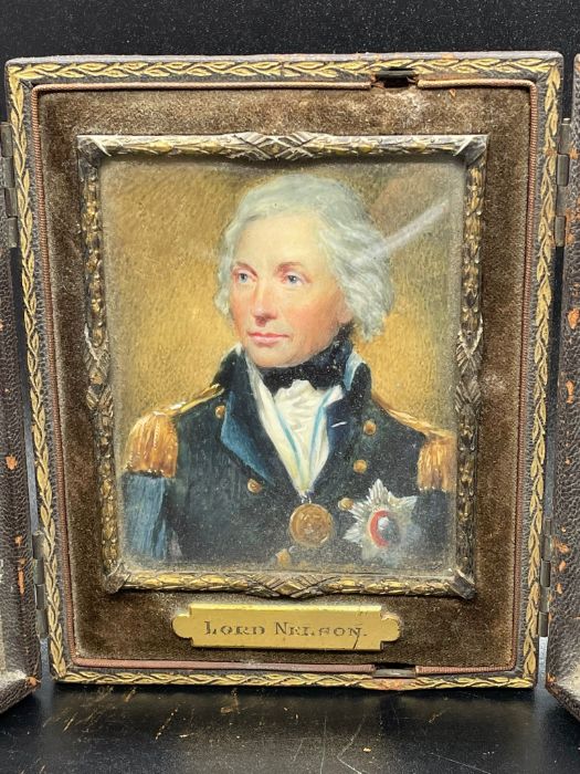 A Miniature of Lord Nelson in carry case