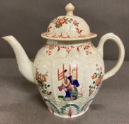 A Liverpool Penningtons Circa 1785 teapot AF with Oriental design.