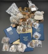 A large quantity, about three kilos, of British pre-decimal coins, farthings to crowns