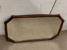 A mahogany wall mirror