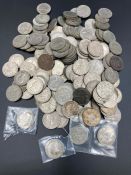 A quantity of sixpences including pre 1947 silver ones