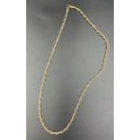 An 18ct gold necklace (Total weight 9.1g) 45 cm length.