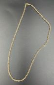 An 18ct gold necklace (Total weight 9.1g) 45 cm length.