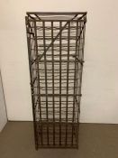 A French industrial metal wine cage (H164cm W55cm D56cm)