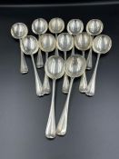 A set of twelve Mappin & Webb deep spoons, soup spoons, hallmarked for Sheffield 1930 (Total