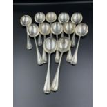 A set of twelve Mappin & Webb deep spoons, soup spoons, hallmarked for Sheffield 1930 (Total