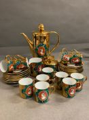 A Eschenbach Bavaria Germany gold coloured coffee set,