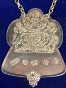 A hallmarked silver jubilee decanter label, limited edition 1451/2500 hallmarked for Sheffield by