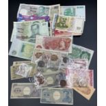 A quantity of bank notes, including O'Brian one pound and Forde ten shilling note and some