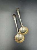 A pair of silver sauce ladles by Mappin & Webb, hallmarked for Sheffield 1929 (170g)