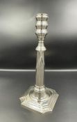 A Sterling silver candlestick (26 cm H)