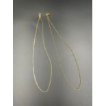 Two 18ct gold necklaces (Total Weight 4.3g)