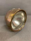 A vintage brass rotary classic car spot light (H13cm)