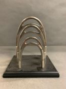 A decorative horse stirrup sculpture