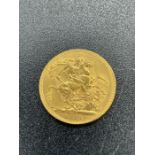 A 1914 Sovereign coin