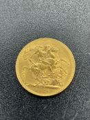 A 1914 Sovereign coin