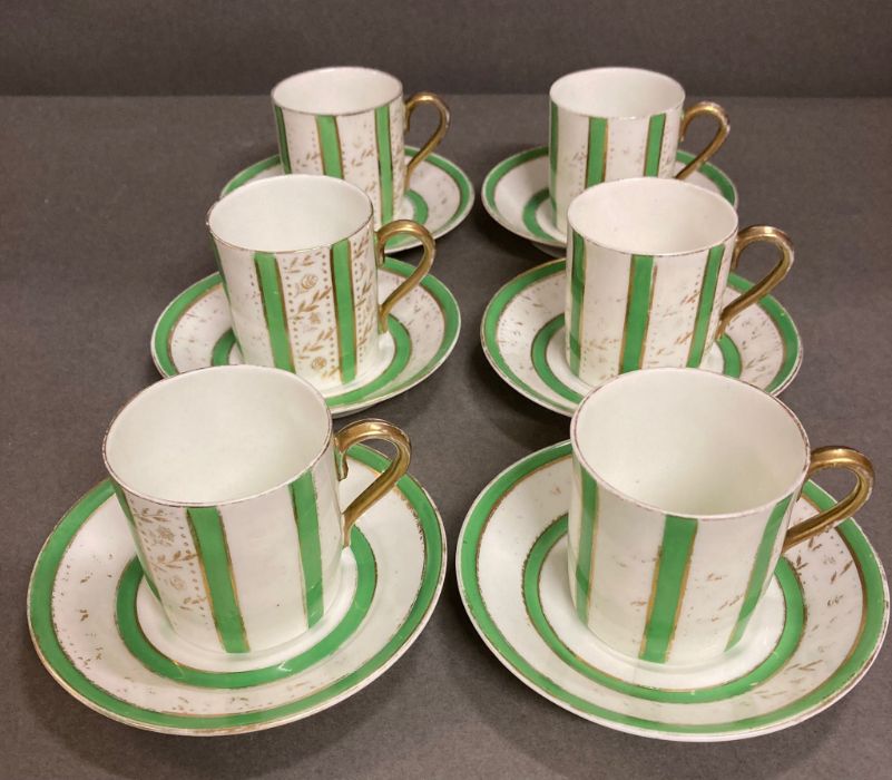 Six E.Goode china coffee cans and saucers - Image 2 of 3