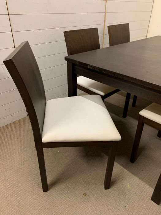 A Casona dining table with six chairs (H75cm W150cm D87cm leaf 42cm) - Image 2 of 4