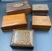 A selection of trinket boxes