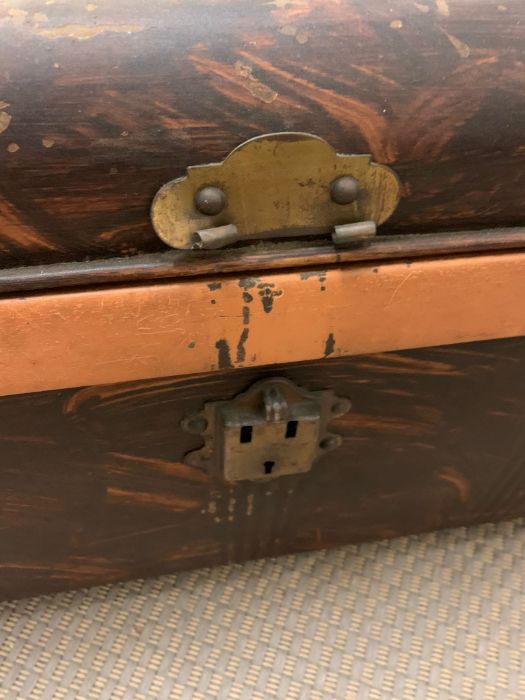 A metal Japanned travel trunk - Image 3 of 4