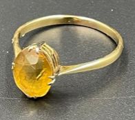 An 18ct gold ring with citrine (2.5g Total weight)