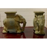 Two elephant stools/plinths (H42cm W50cm D20cm)