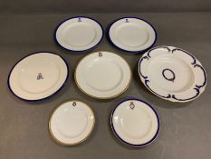 Seven crested/warranted plates from Windsor Castle Goode and Co London, Phillips Ltd London,