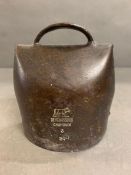 A Devouassouo Chamonix cow bell size 3 French (H16cm W13cm)