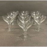 Ten coupes with twisted stem and circular base (H10cm Dia9cm)