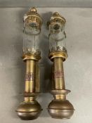 Pair of GWR carriage lamps