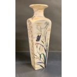 A square form vase with decoration of vines and butterfly's (H46cm)