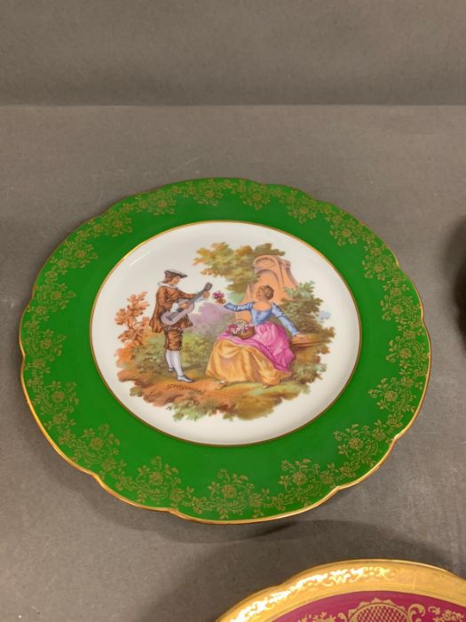 A set of four decorative picture plates, Lazeyras Limoges ranches - Image 5 of 6