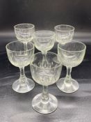 A set of six late Victorian glasses