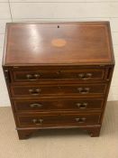 A bureau with shell decorated fall front open to drawers and writing slope AFCondition Report