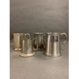 Four assorted tankards