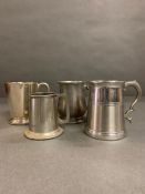 Four assorted tankards