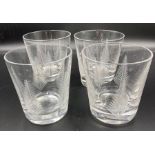 Stuart Woodchester design set of 6 Small Wine/Port & 4 Whiskey Tumblers with Acid stamped makers