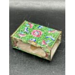 A Cloisonné matchbox cover AF