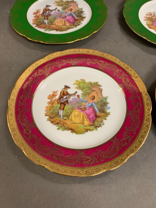 A set of four decorative picture plates, Lazeyras Limoges ranches - Image 3 of 6