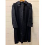 A Gordon Lowes navy overcoat